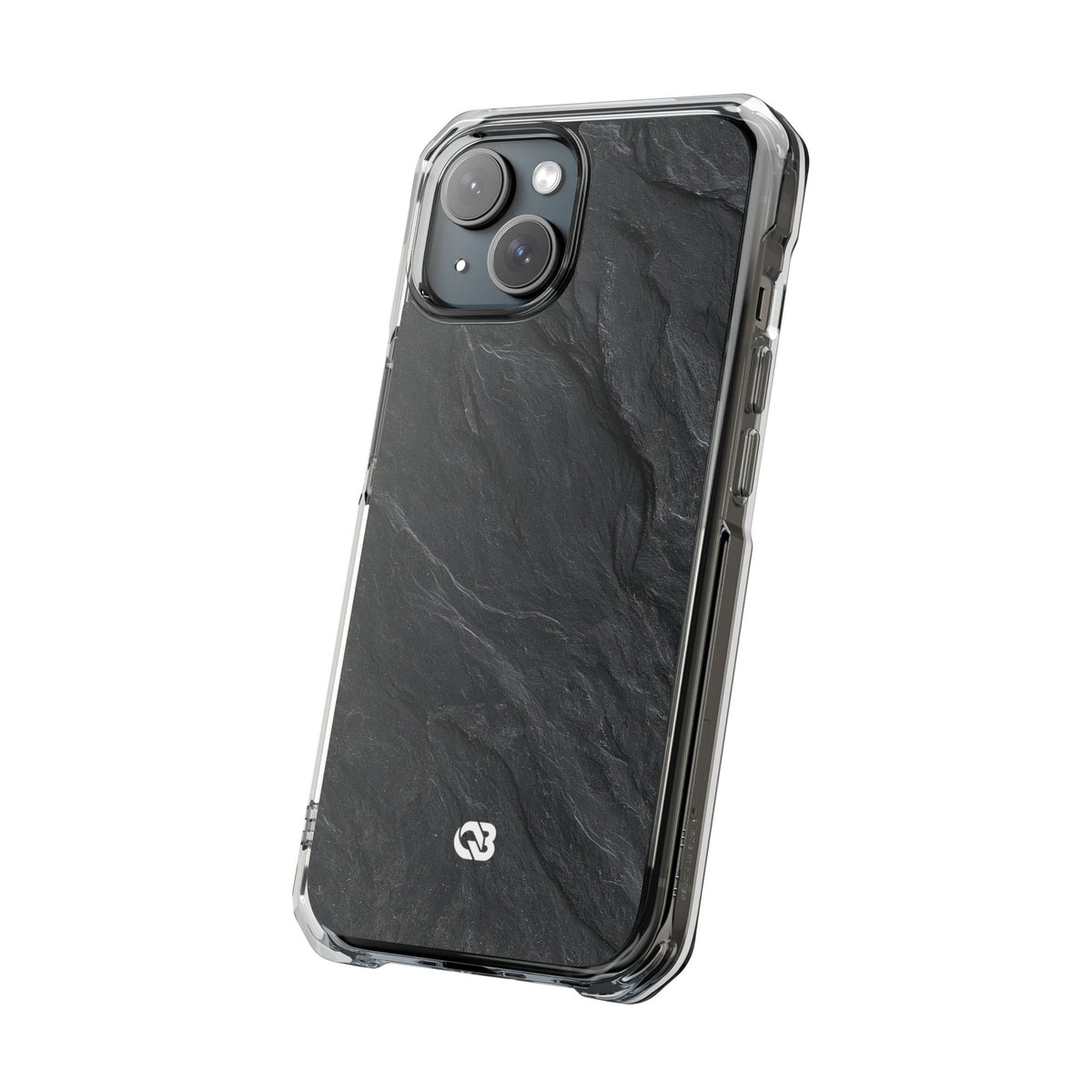 Dark Slate Strata · Clear Impact Magnetic Phone Case for iPhone ·  Black