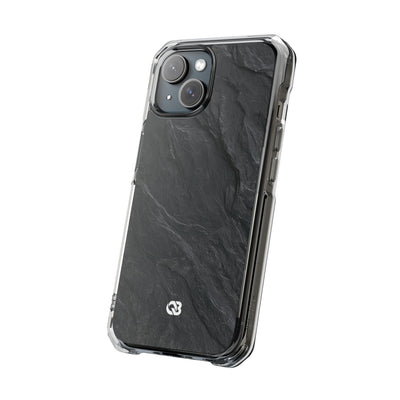 Dark Slate Strata · Clear Impact Magnetic Phone Case for iPhone ·  Black