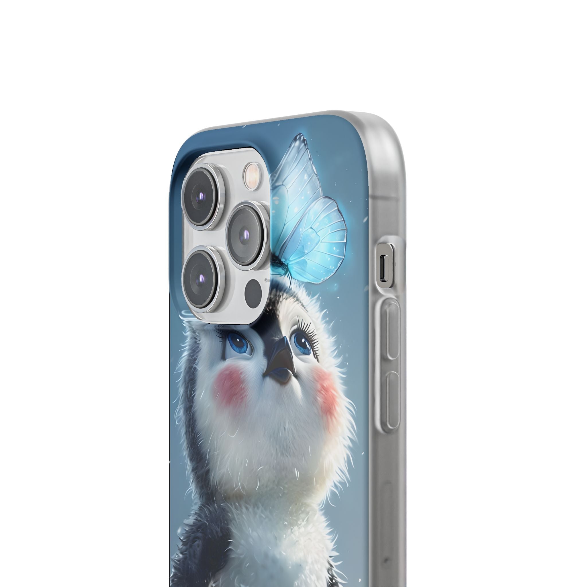 Frosty Penguin Glow · Soft Phone Case for iPhone
