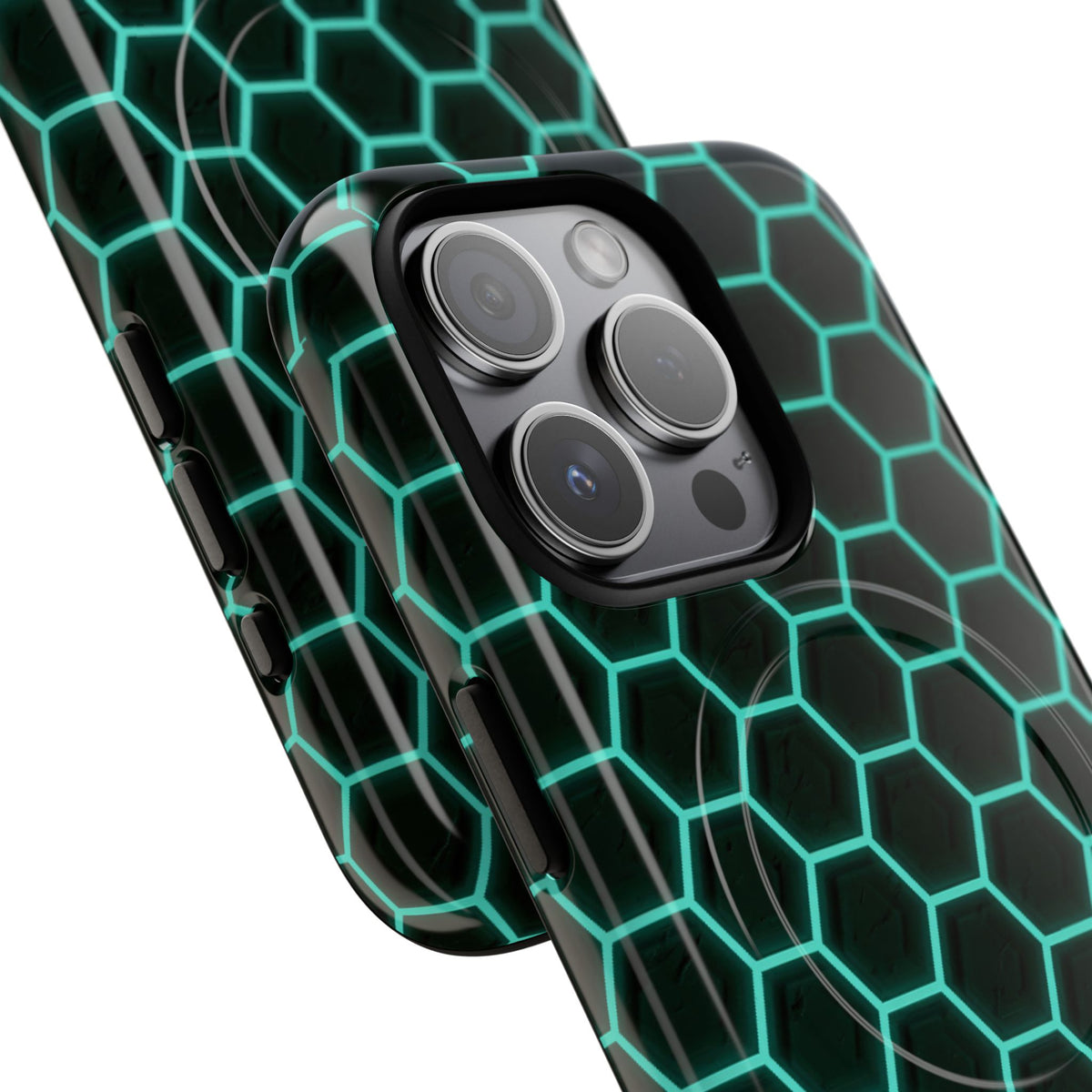 Neon Hex Spectrum · Tough 2.0 Magnetic Phone Case for iPhone · Teal
