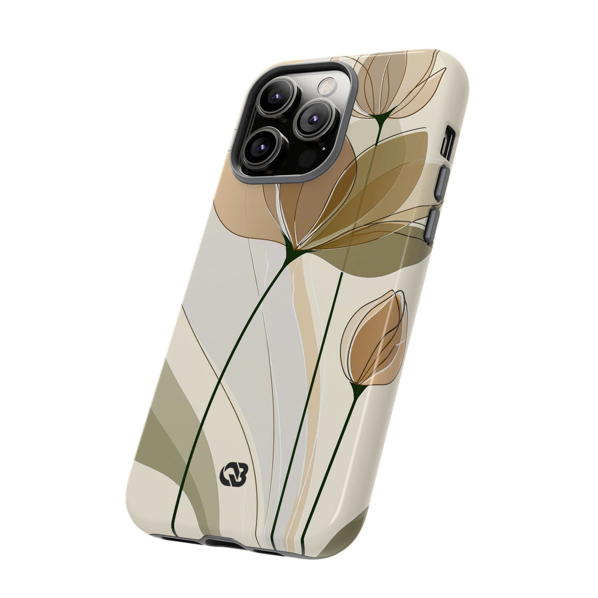 Translucent Petal Contour · Tough Phone Case for iPhone · Beige