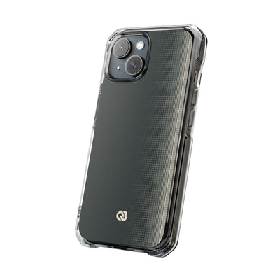 Grey Impact MagSafe Phone Case for iPhone - Charcoal Tech Grid