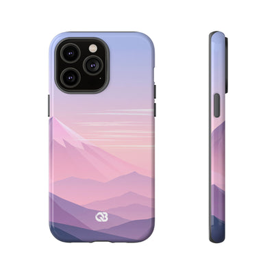 Purple Tough Phone Case for iPhone - Lavender Alpine Dawn