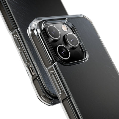 Black Impact MagSafe Phone Case for iPhone - Midnight Brushed Grain