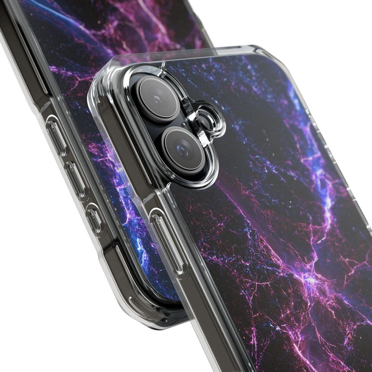 Neural Singularity · Clear Impact Magnetic Phone Case for iPhone · Black