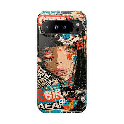 Shibuya Street Collage · Tough Phone Case for Pixel ·  Red