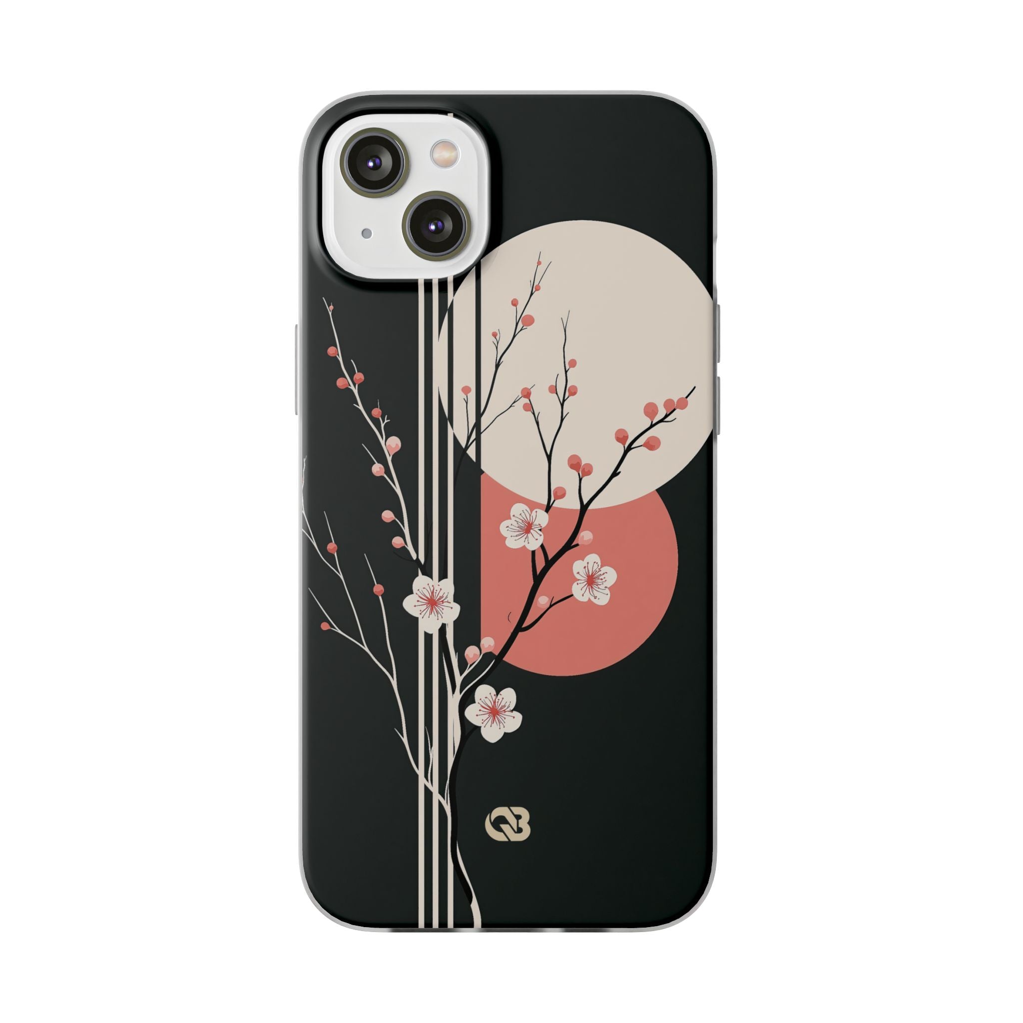 Black Lite Phone Case for iPhone - Kyoto Midnight Blossom