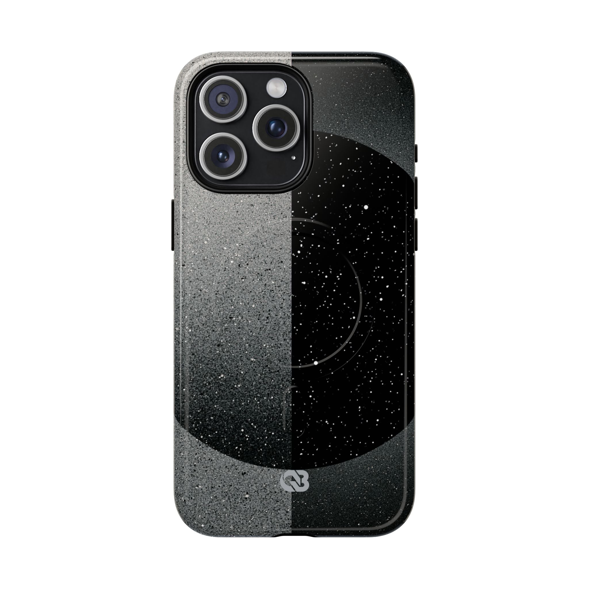 Black Tough 2.0 Magsafe Phone Case for iPhone - Lunar Static Orbit