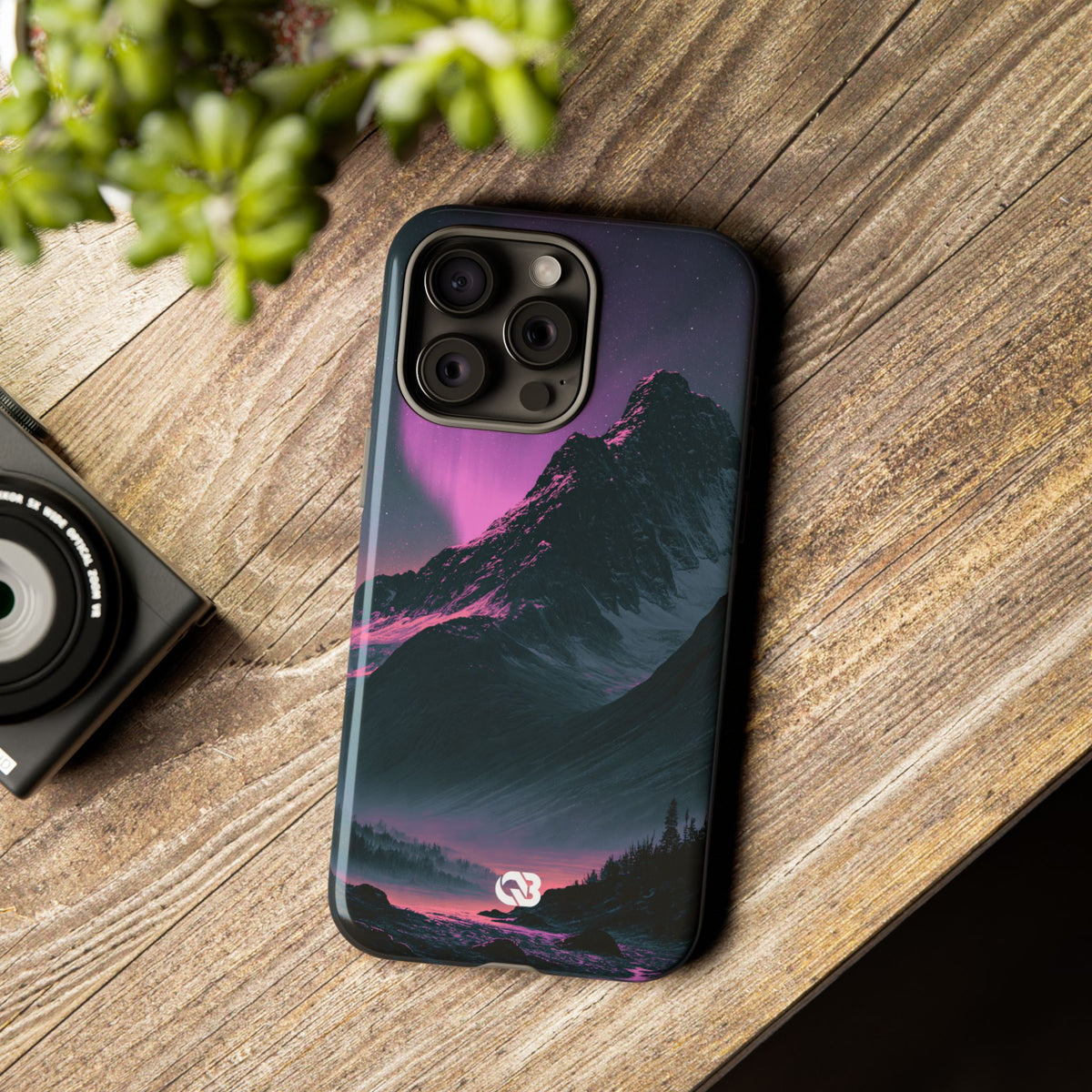 Arctic Aurora Summit · Tough Phone Case for iPhone · Black