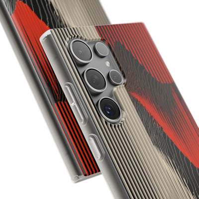 Red Lite Phone Case for Samsung - Crimson Pulse Topo