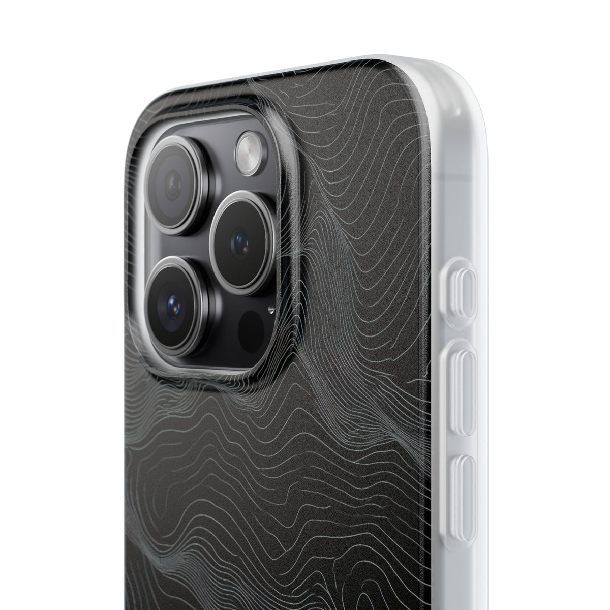 Obsidian Contour Elevation · Lite Phone Case for iPhone ·  Black