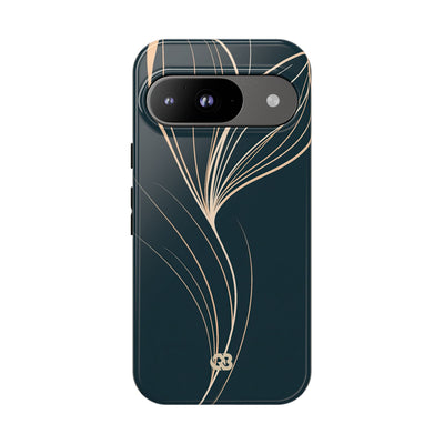 Teal Tough Phone Case for Google Pixel - Sandstone Silk Flora