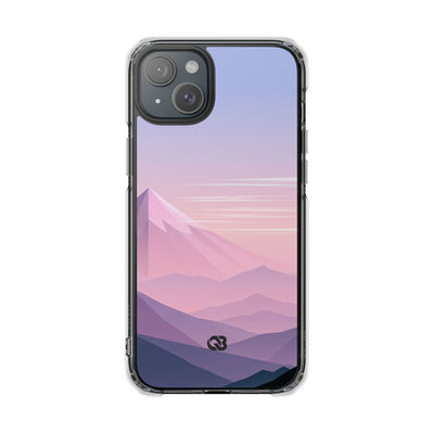 Alpine Twilight · Clear Impact Magnetic Phone Case for iPhone ·  Pink