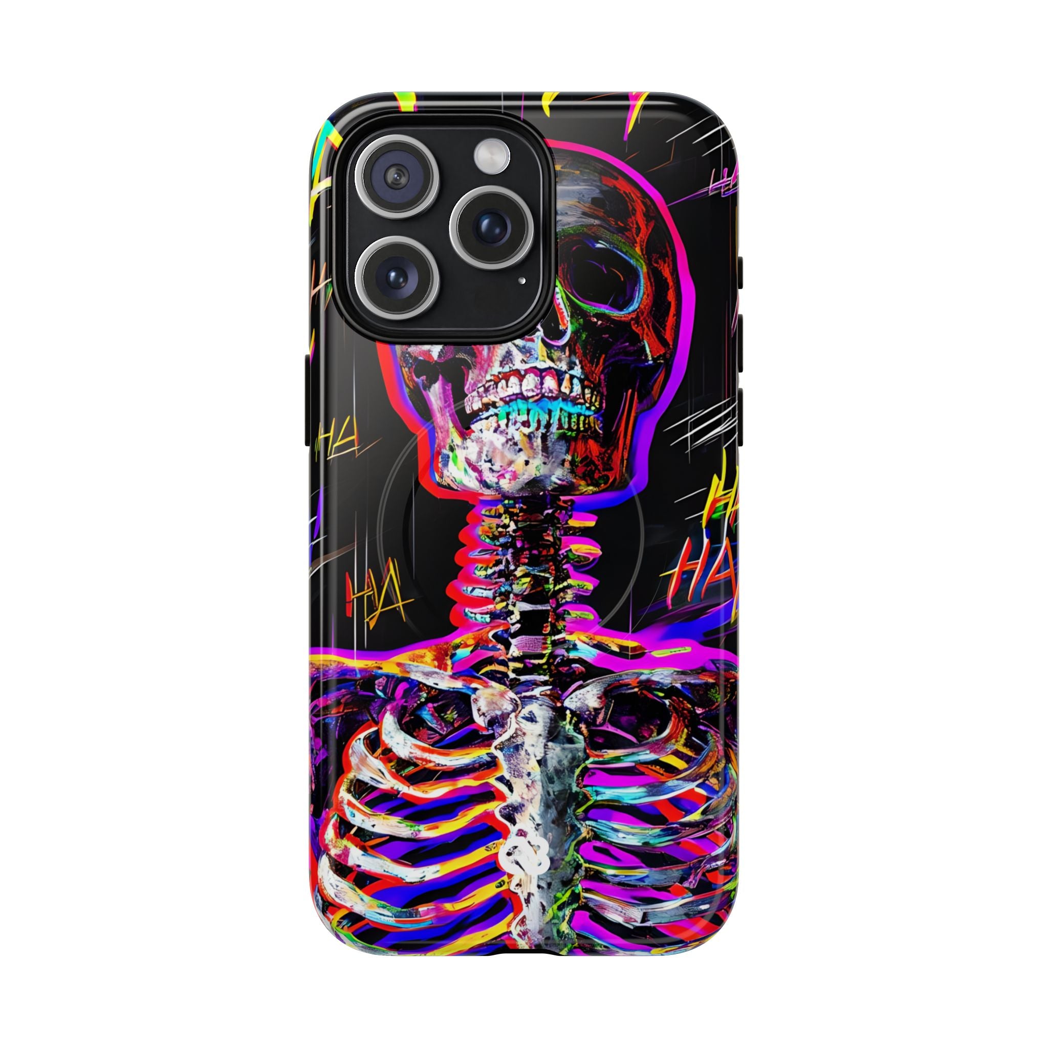 Neon Glitch Skeleton · Tough+ Coque de téléphone pour iPhone · Magsafe