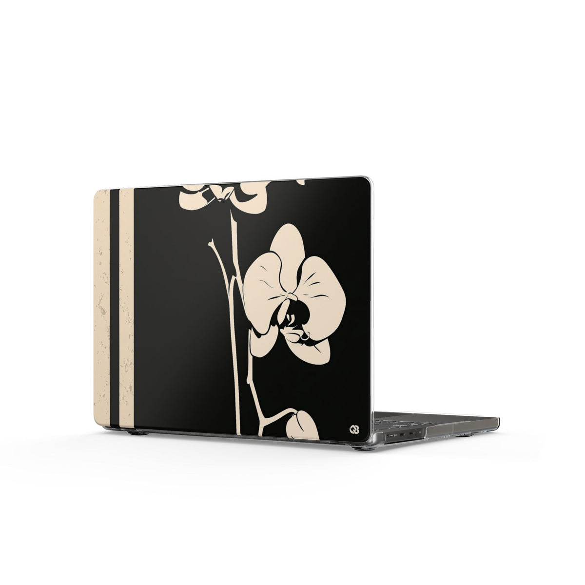 Nocturne Orchid · Clear Hard Case for MacBook · Black