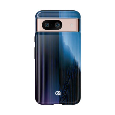Blue Tough Phone Case for Google Pixel - Indigo Distortion Wave