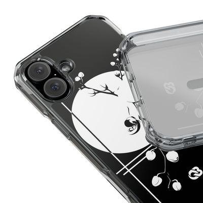 Black Impact MagSafe Phone Case for iPhone - Lunar Orchid Grid