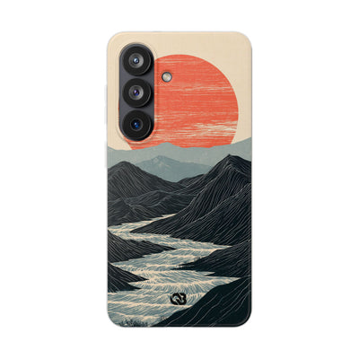 Beige Lite Phone Case for Samsung - Crimson Ridge Flow