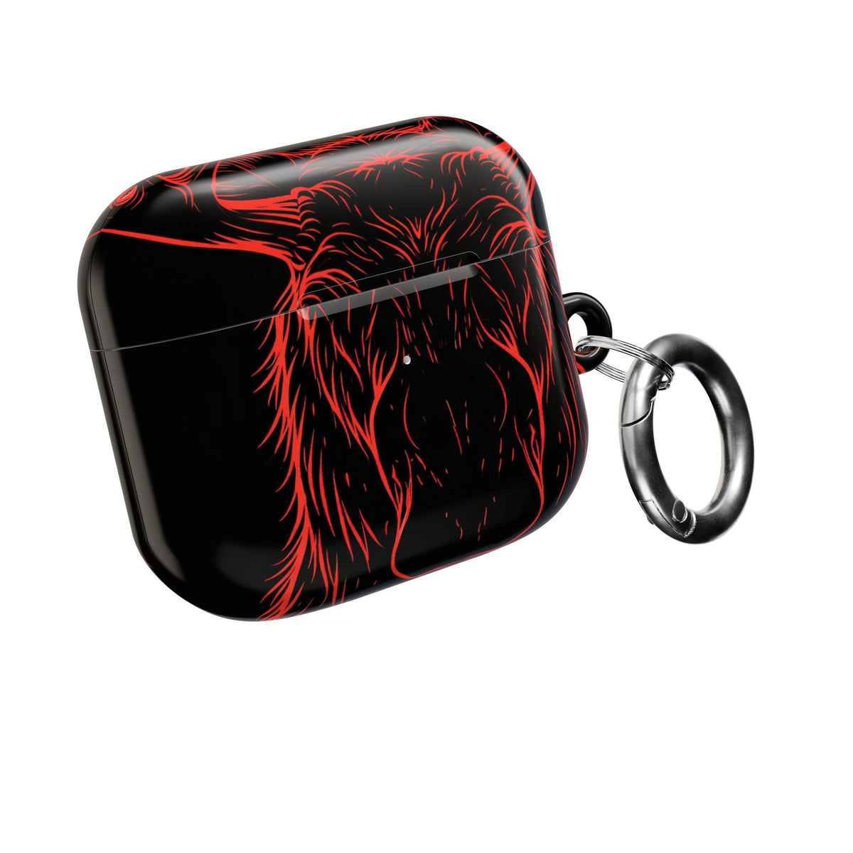 Nordic Moose Contour · Hard Case for AirPods & AirPods Pro · Red