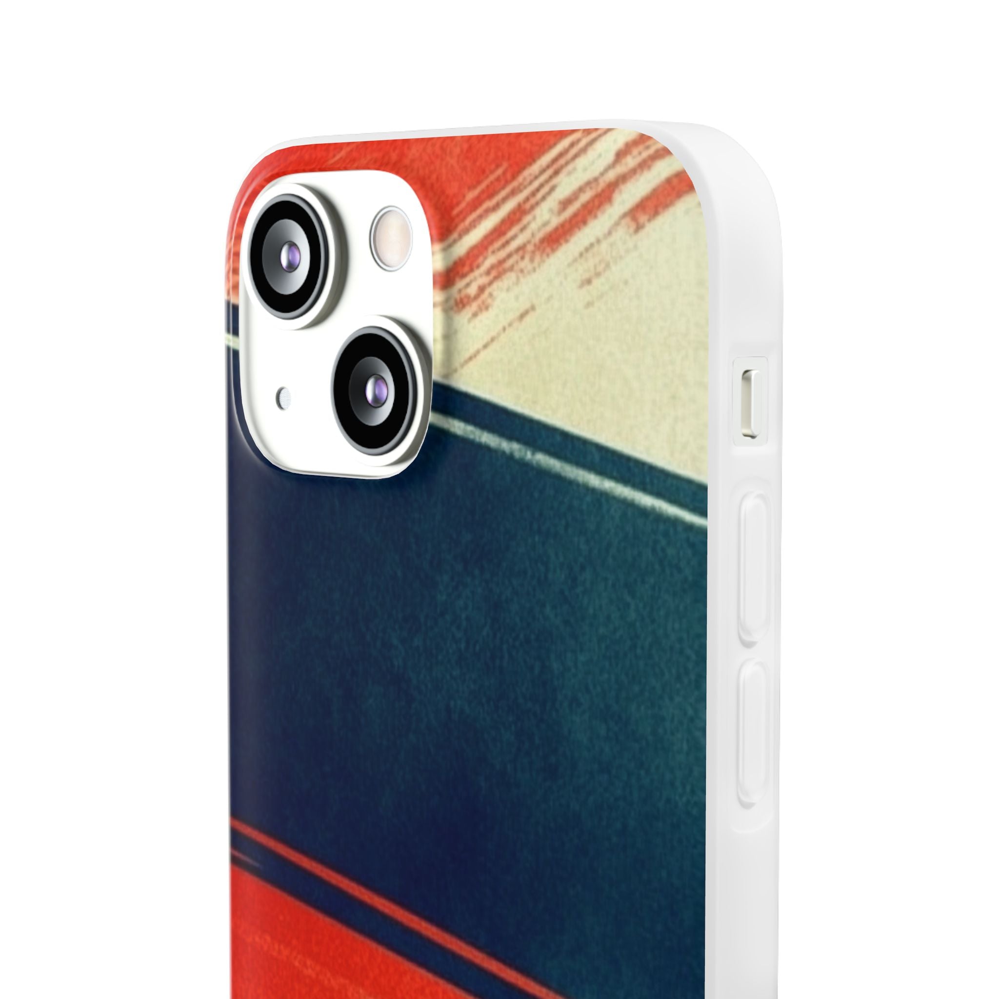 Blue Diagonal Motion iPhone 13 mini Case - Soft