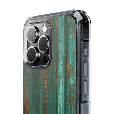 Oxidized Verdigris · Clear Impact Magnetic Phone Case for iPhone ·  Teal