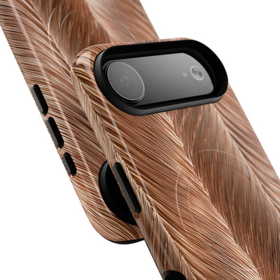 Rose Gold Weave · Tough 2.0 Magnetic Phone Case for iPhone · Brown