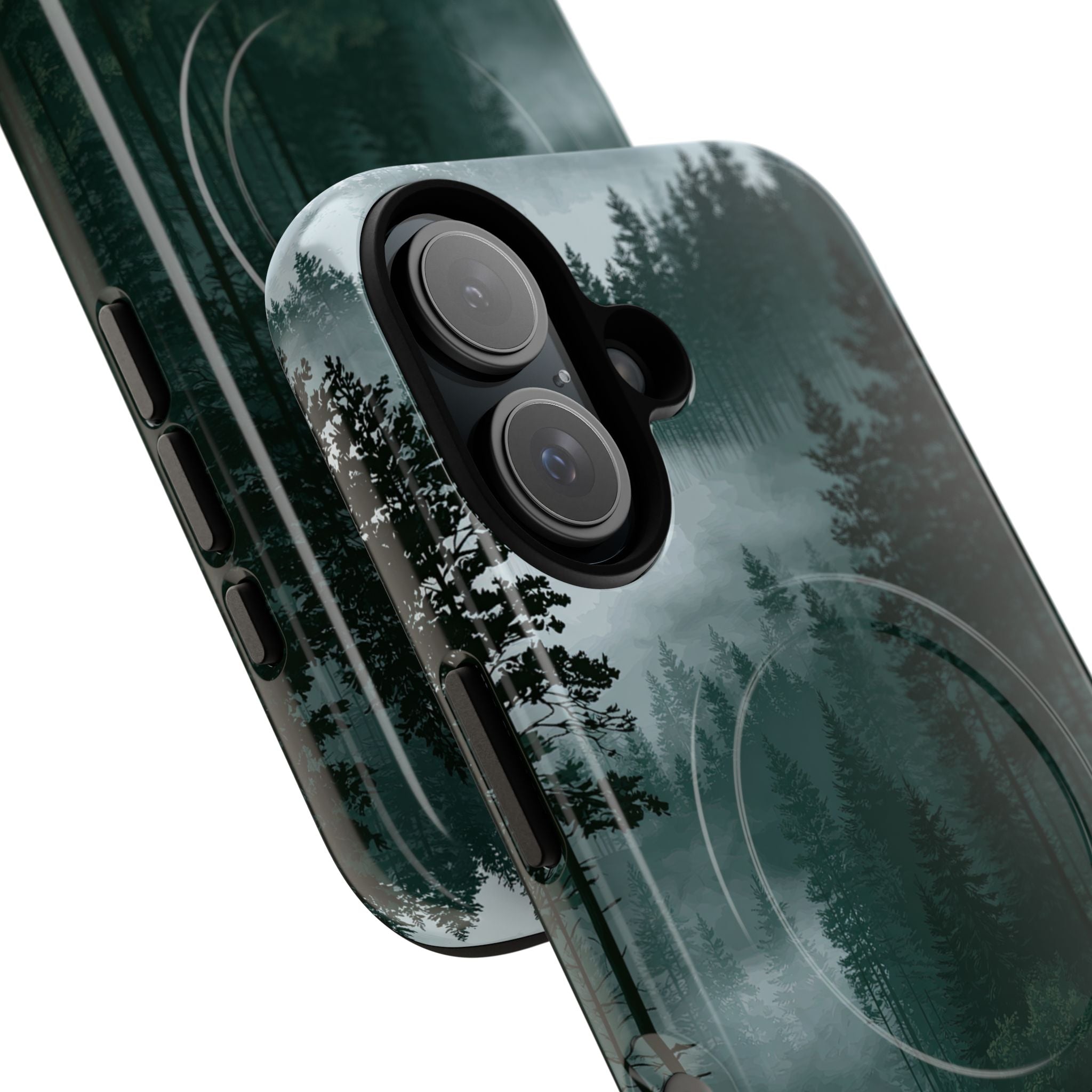 Green Tough 2.0 Magsafe Phone Case for iPhone - Misty Evergreen Mirror