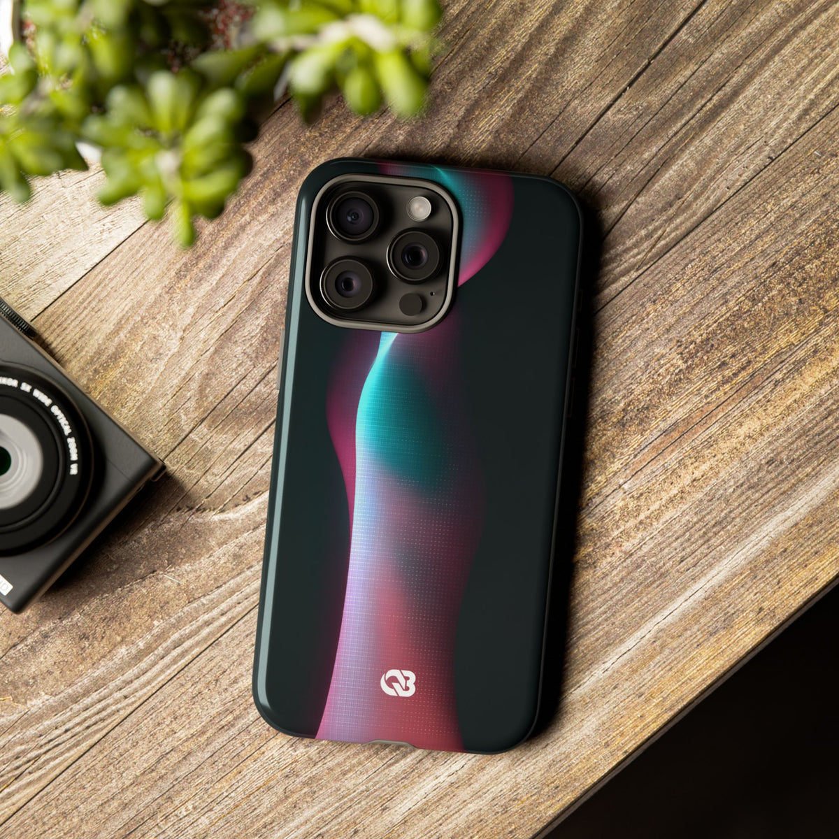 Neon Pixel Flow · Tough Phone Case for iPhone · Black