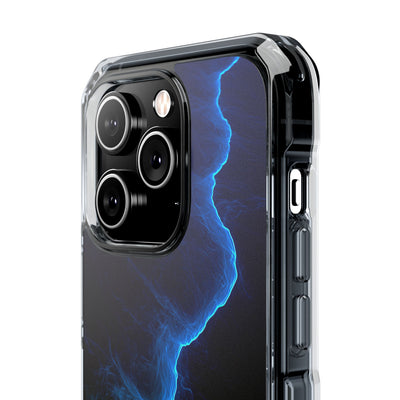 Electric Azure Drift · Clear Impact Magnetic Phone Case for iPhone · Blue