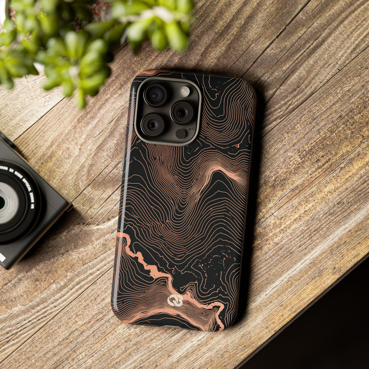Mesa Elevation Contour · Tough Phone Case for iPhone · Black