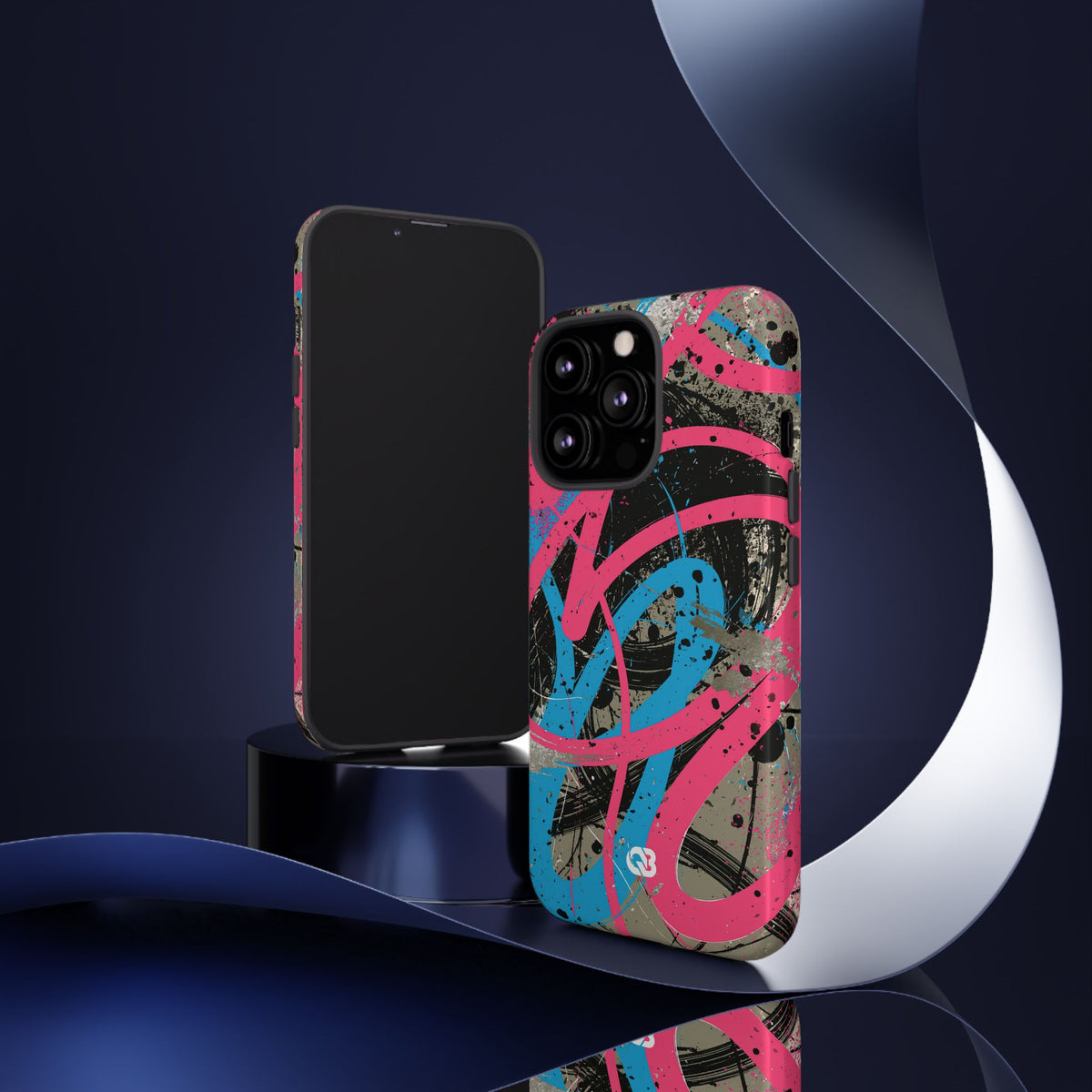 Cyber Splatter Flow · Tough Phone Case for iPhone · Pink