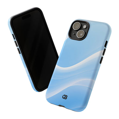 Blue Tough Phone Case for iPhone - Glacial Blue Silk