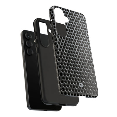 Silver Tough Phone Case for Samsung - Brutalist Steel Mesh