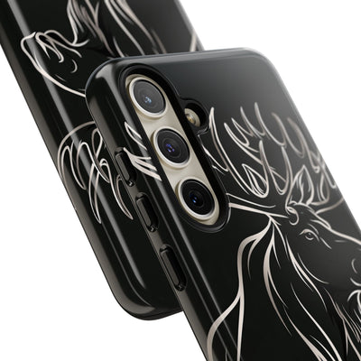 Nordic Moose Contour · Tough Phone Case for Samsung · Black