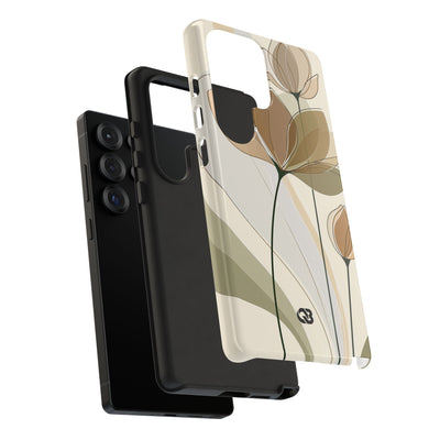 Translucent Petal Contour · Tough Phone Case for Samsung · Beige