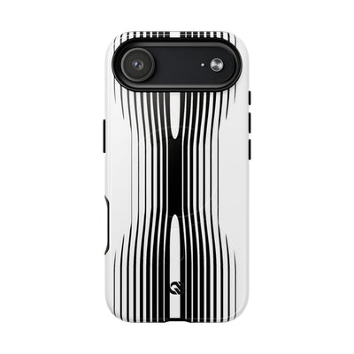 White Tough 2.0 Magsafe Phone Case for iPhone - Kinetic Mono Distortion