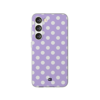 Lavender Polka Grid · Soft Phone Case for Samsung