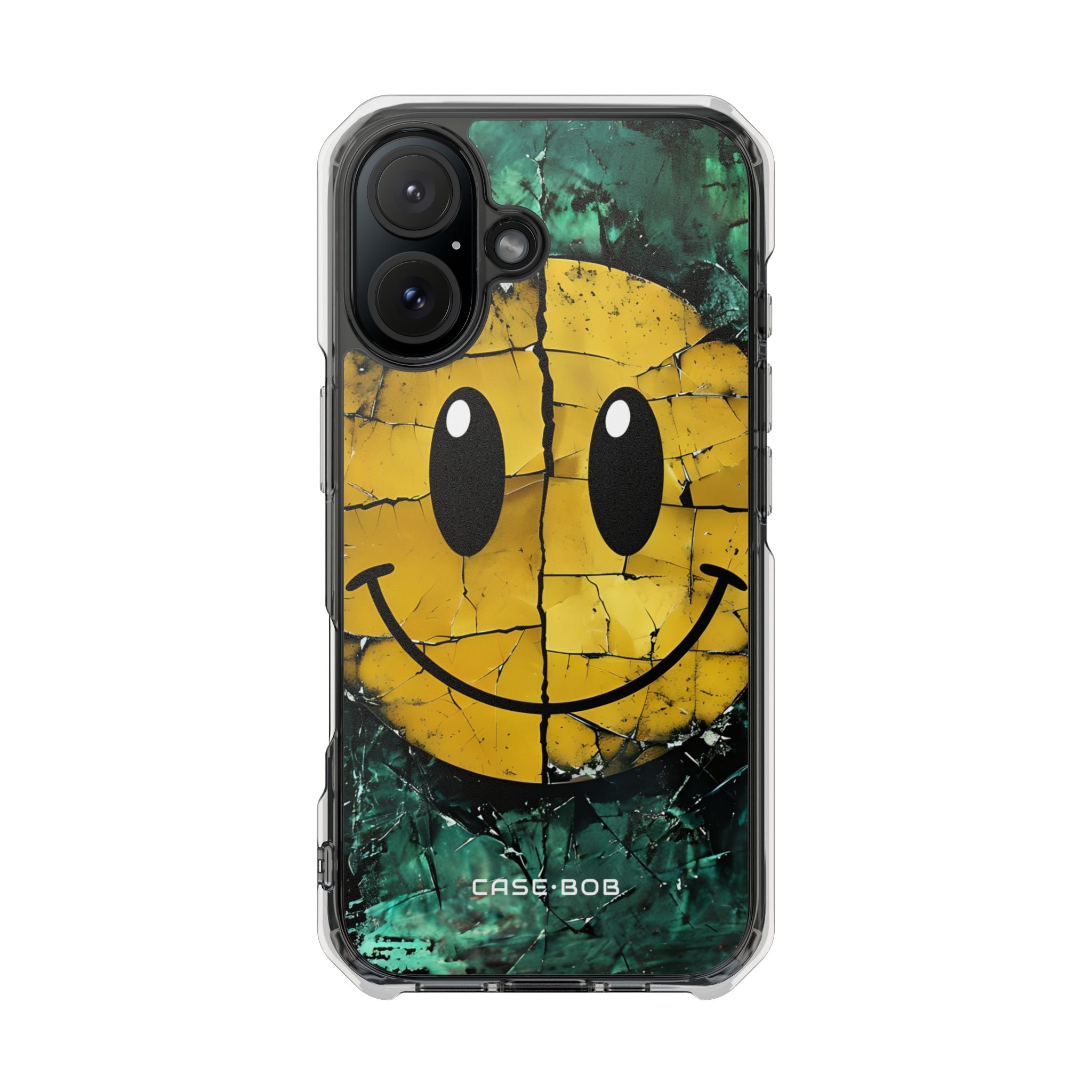 Cracked Smiley iPhone 16 Case - Impact - CASE•BOB