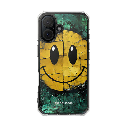 Cracked Smiley iPhone 16 Case - Impact - CASE•BOB
