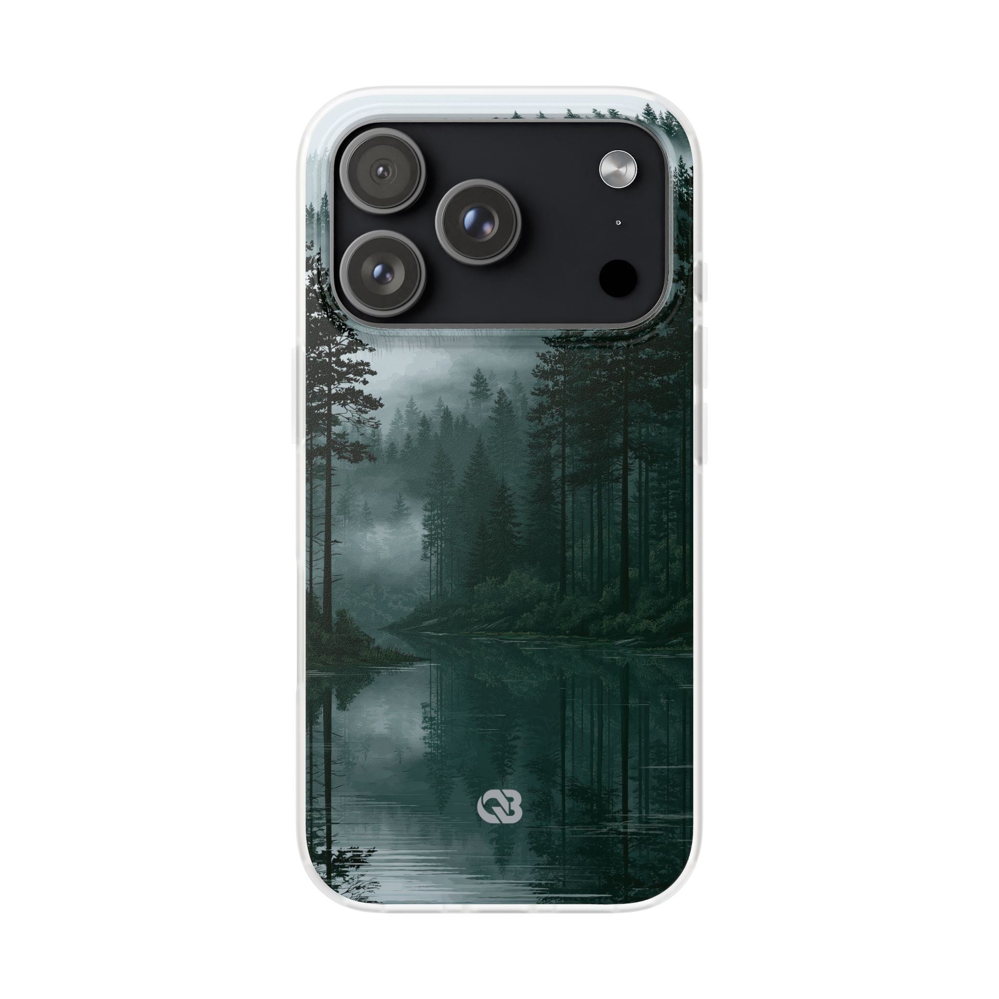 Green Lite Phone Case for iPhone - Misty Evergreen Mirror