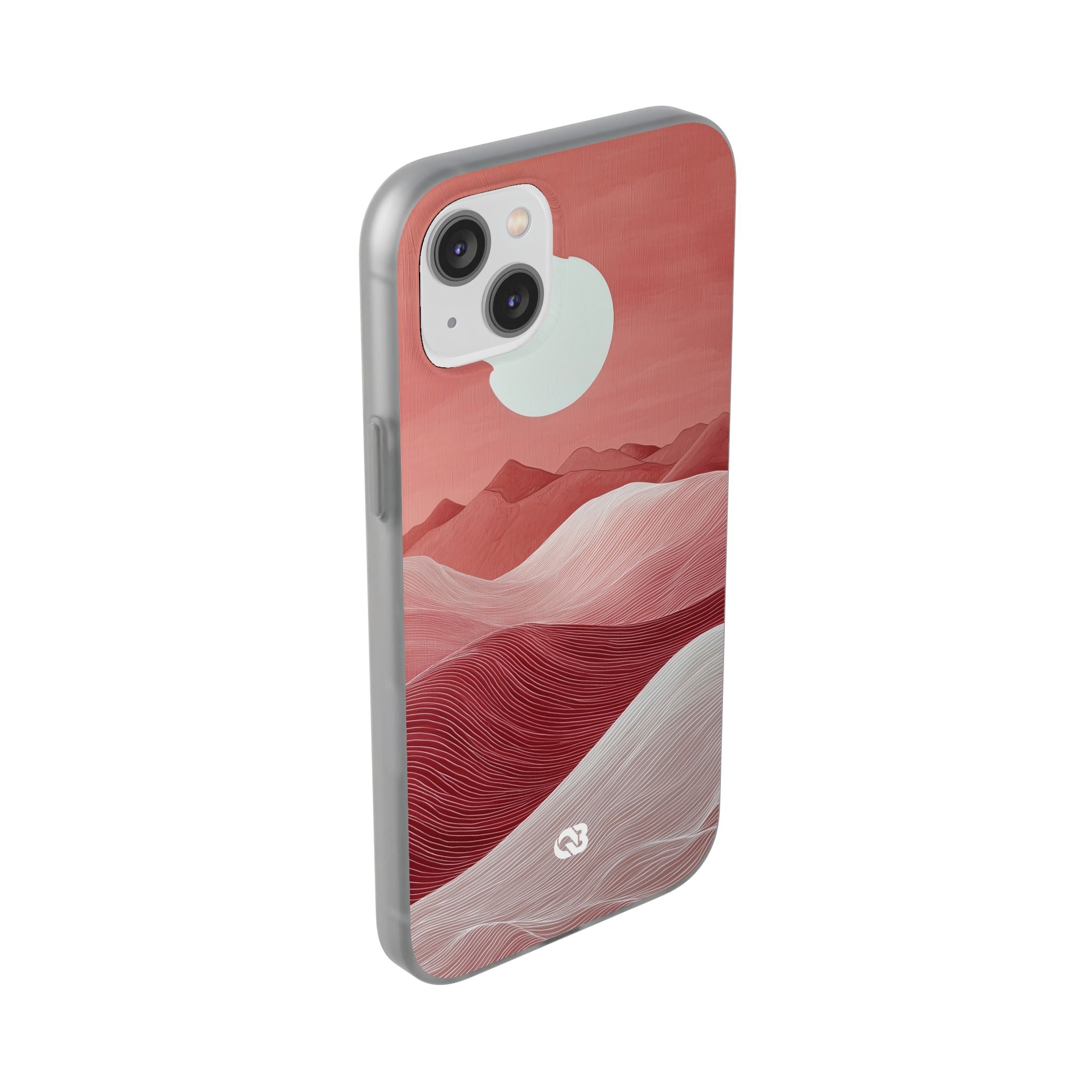 Crimson Dune Horizon · Soft Phone Case for iPhone