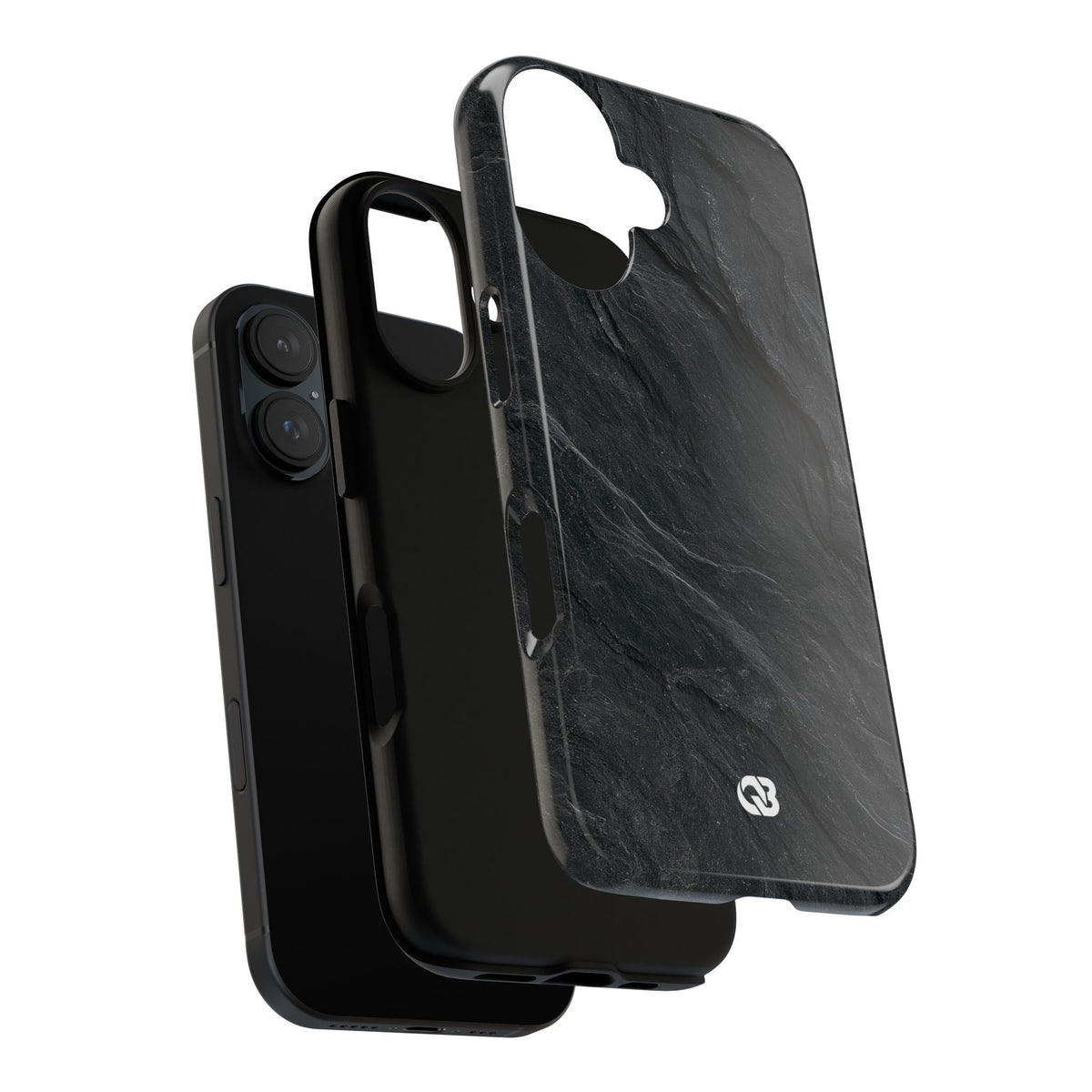 Dark Slate Strata · Tough Phone Case for iPhone · Black