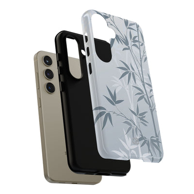Blue Tough Phone Case for Samsung - Slate Bamboo Shadow
