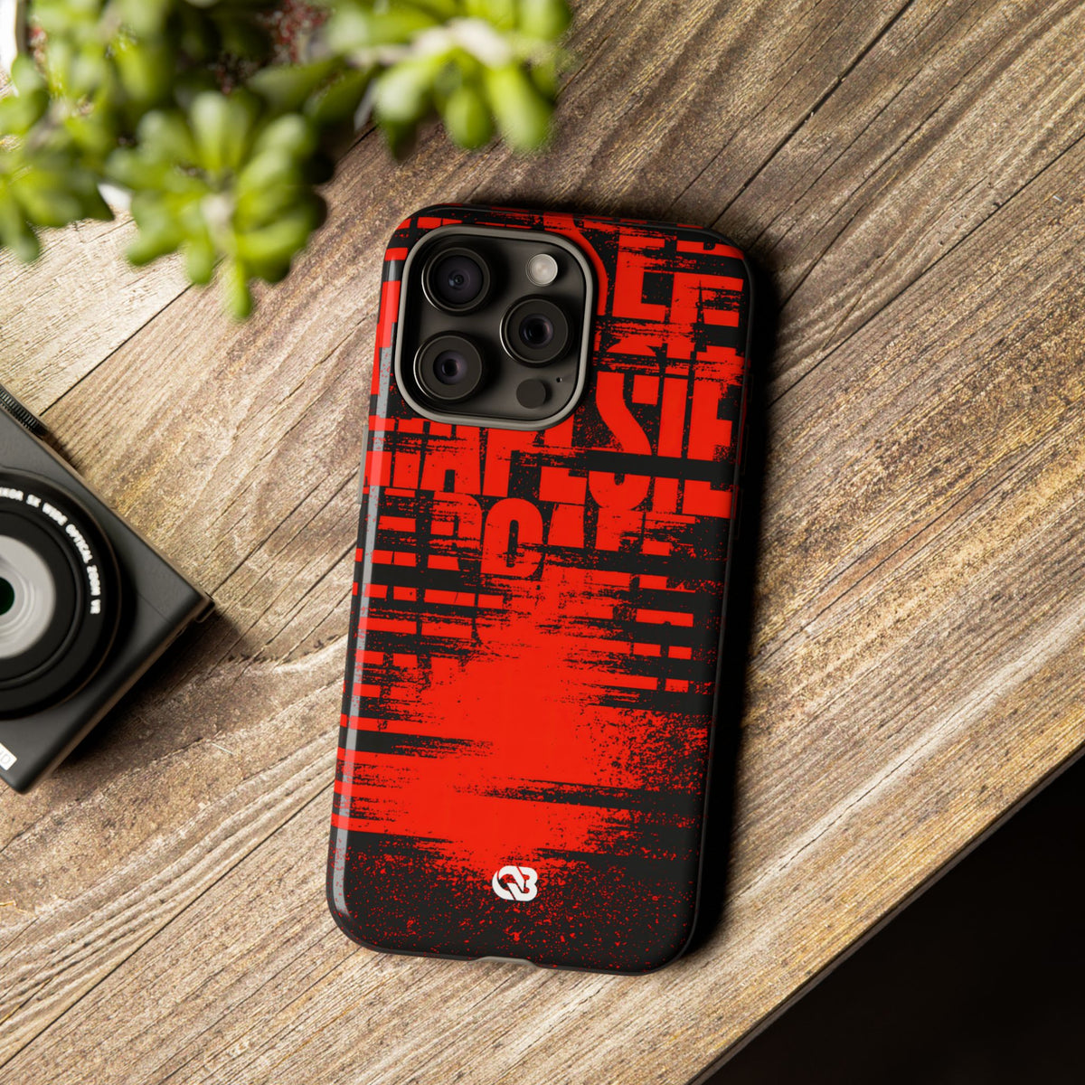 Crimson Redaction · Tough Phone Case for iPhone · Black