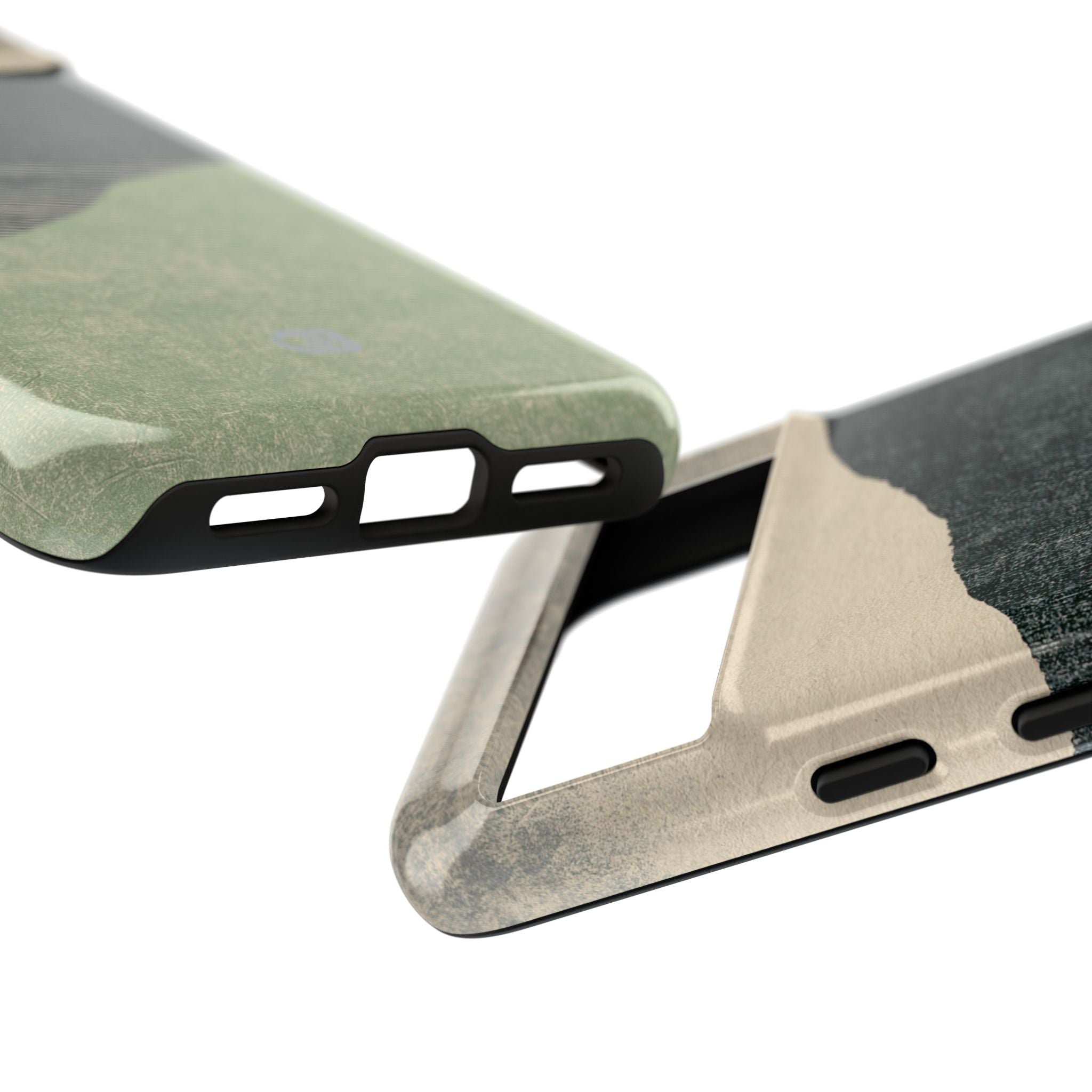 Green Tough Phone Case for Google Pixel - Moss Ridge Grain