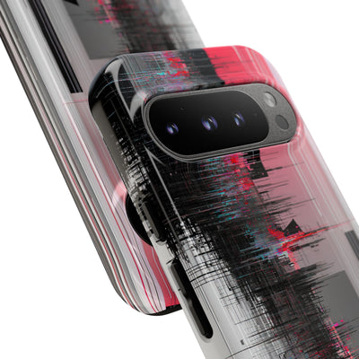 Black Tough Phone Case for Google Pixel - Crimson Data Leak