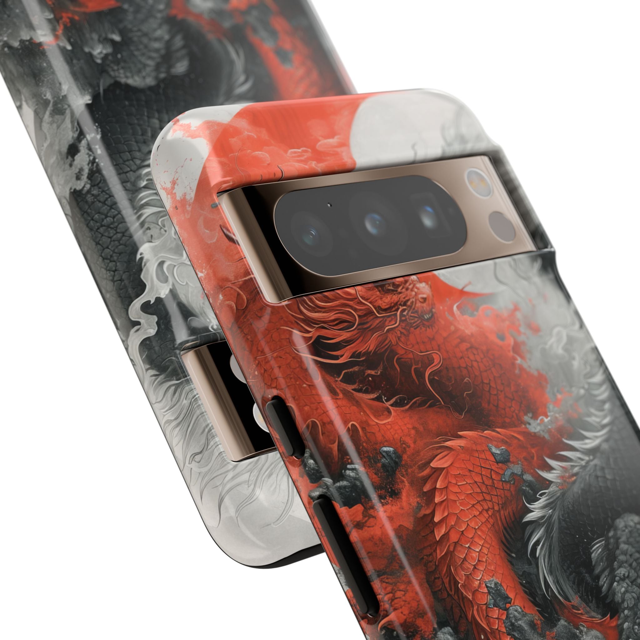 Twin Dragons Crimson Google Pixel 8 Pro Case - Tough