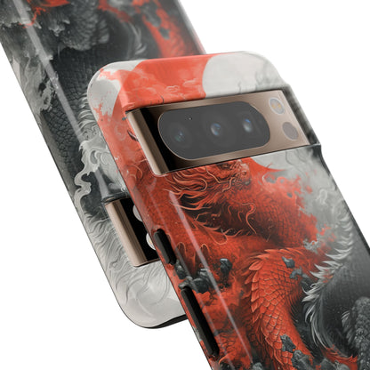 Twin Dragons Crimson Google Pixel 8 Pro Case - Tough