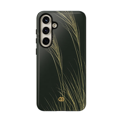 Green Tough Phone Case for Samsung - Midnight Gilded Grass