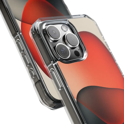 Translucent Crimson Form · Clear Impact Magnetic Phone Case for iPhone · Red
